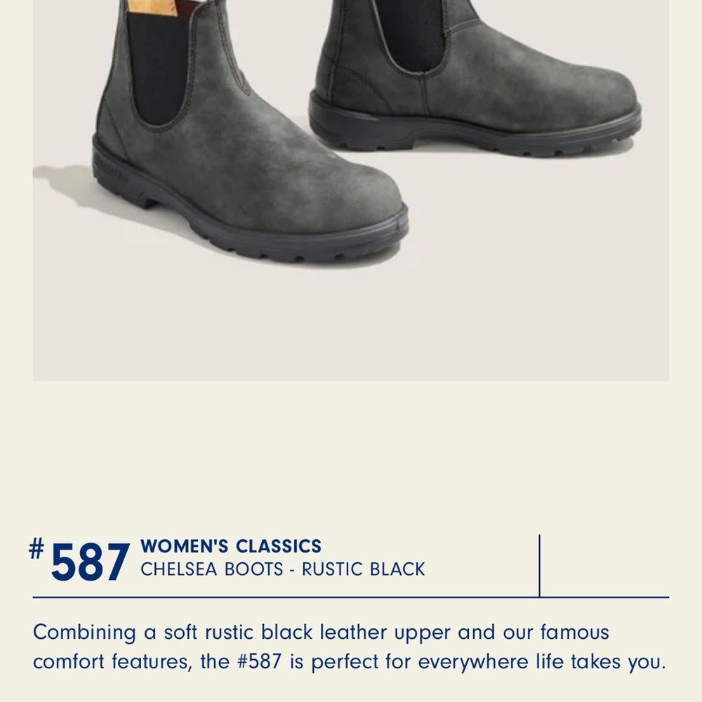 Blundstone Black Ankle Boots with Elastic Panels